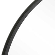 Casa Bella Living Modern Matte Black Round Mirror