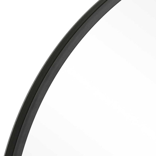 Casa Bella Living Modern Matte Black Round Mirror