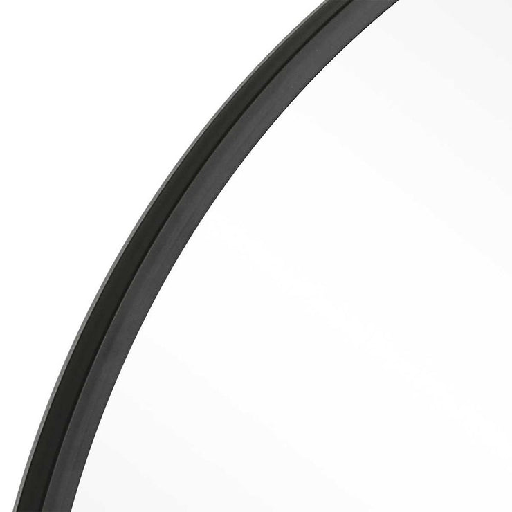 Casa Bella Living Modern Matte Black Round Mirror