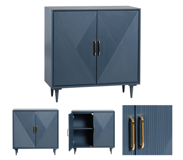 Crestview Collection Arvada Captivating Blue Cabinet