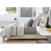 Pom Pom at Home Bowie Ivory and Grey Hand Woven Big Pillow with Insert  ~ 28 x 36