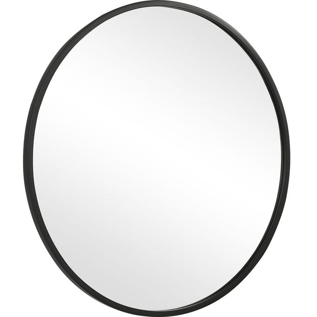 Casa Bella Living Perfect Matte Black Round Mirror