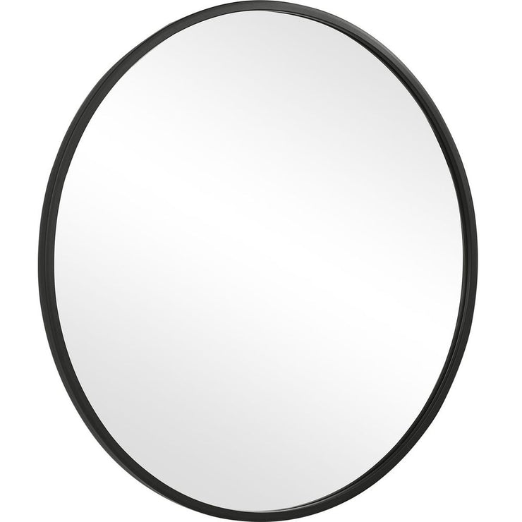 Casa Bella Living Perfect Matte Black Round Mirror