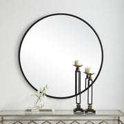 Casa Bella Living Perfect Matte Black Round Mirror