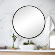 Casa Bella Living Perfect Matte Black Round Mirror
