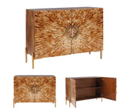 Crestview Collection Safari Bone Inlay 2- Door Cabinet