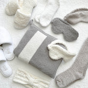 Kashwere Lounge Ultra Soft Oyster & Bone Heathered Spa Socks