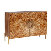 Crestview Collection Safari Bone Inlay 2- Door Cabinet