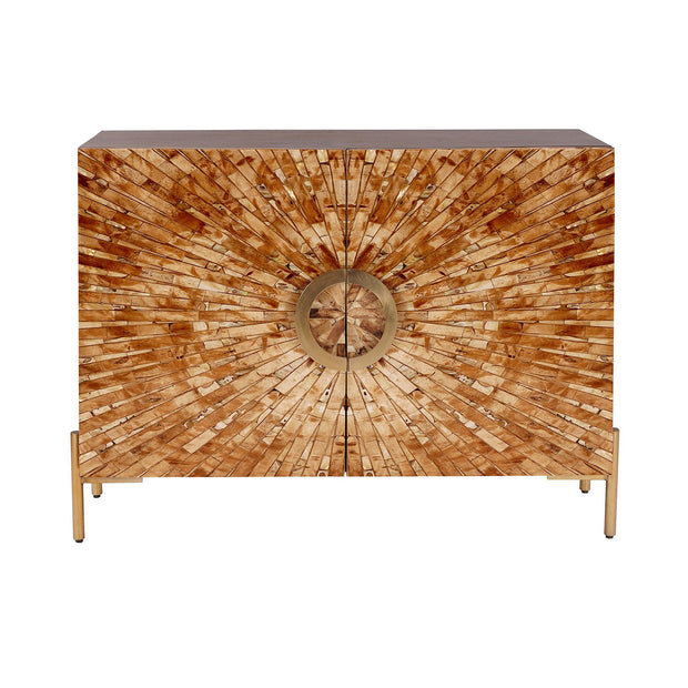 Crestview Collection Safari Bone Inlay 2- Door Cabinet