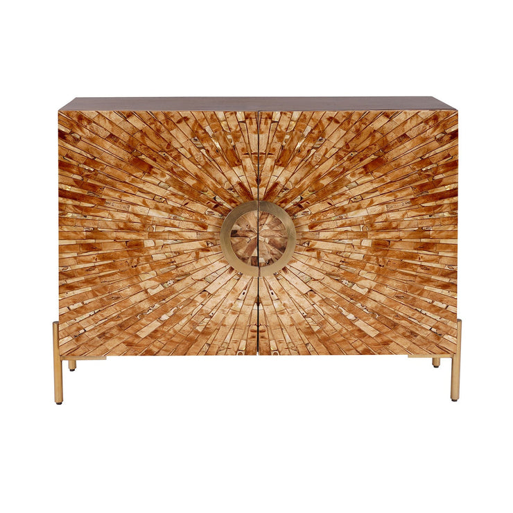 Crestview Collection Safari Bone Inlay 2- Door Cabinet