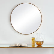Casa Bella Living Clean And Simple Brushed Gold Round Mirror