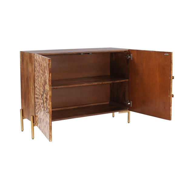 Crestview Collection Safari Bone Inlay 2- Door Cabinet