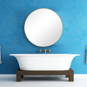 Casa Bella Living Clean And Simple Brushed Gold Round Mirror