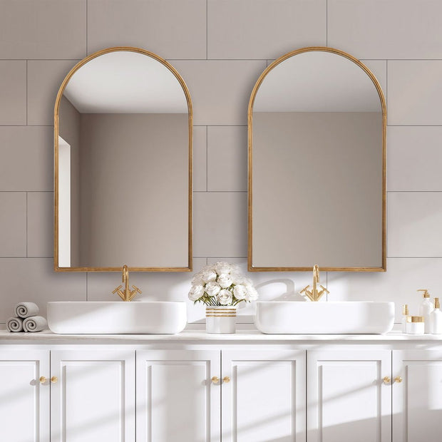 Casa Bella Living Antique Gold Leaf Arch Mirror