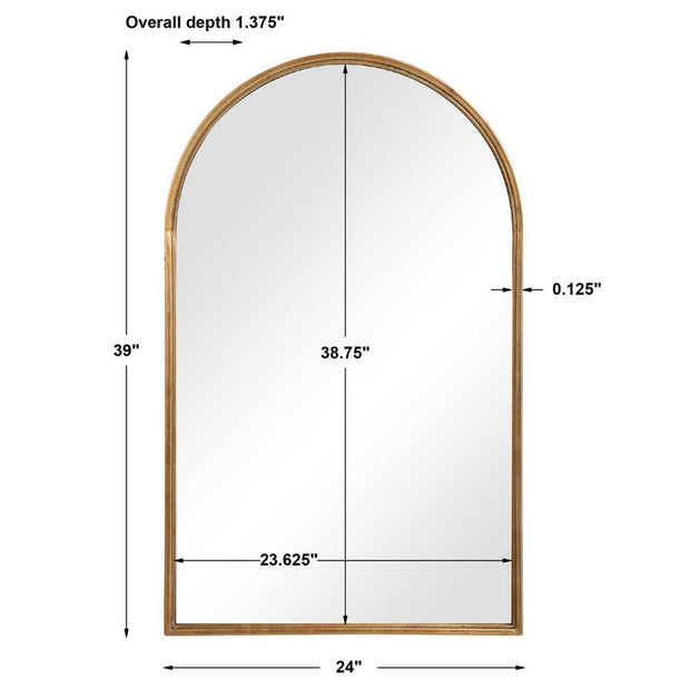 Casa Bella Living Antique Gold Leaf Arch Mirror