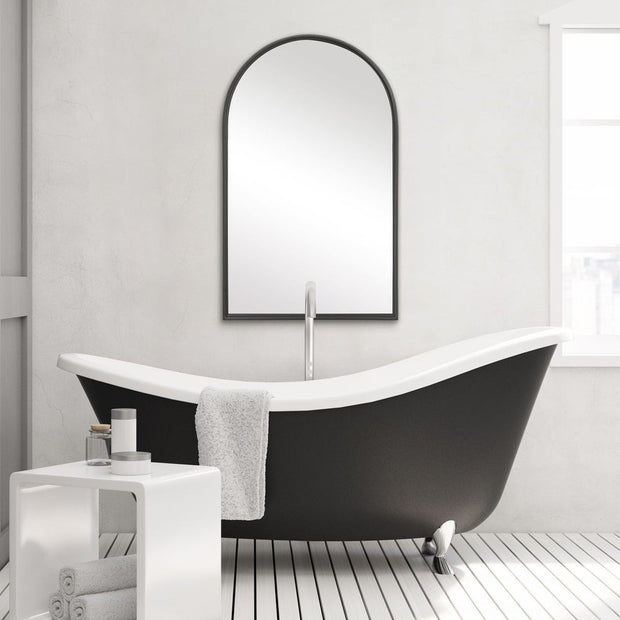 Casa Bella Living Simple Matte Black Arch Mirror