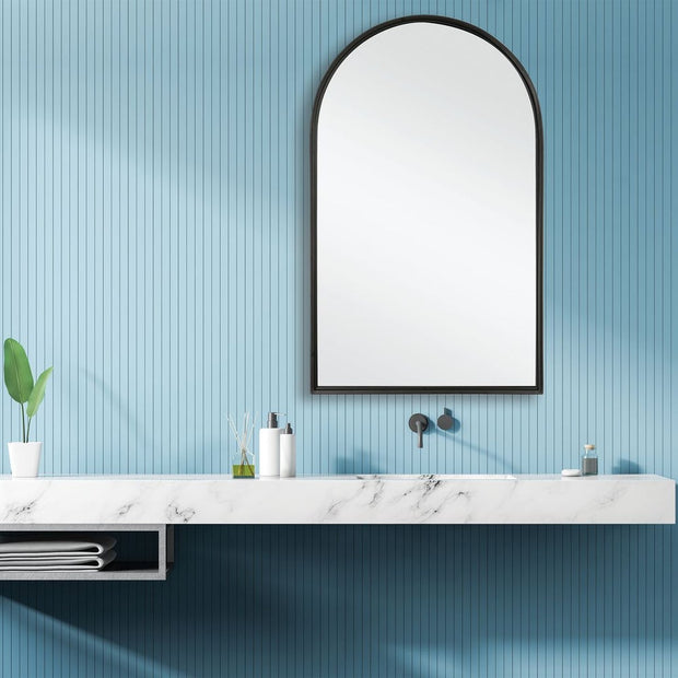 Casa Bella Living Simple Matte Black Arch Mirror