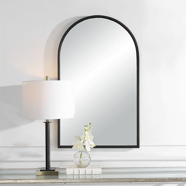 Casa Bella Living Simple Matte Black Arch Mirror