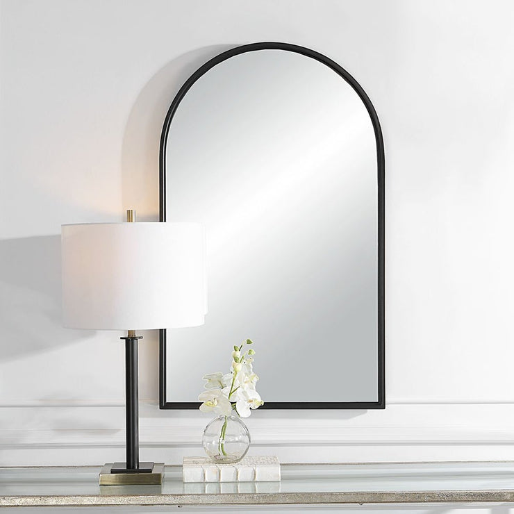 Casa Bella Living Simple Matte Black Arch Mirror