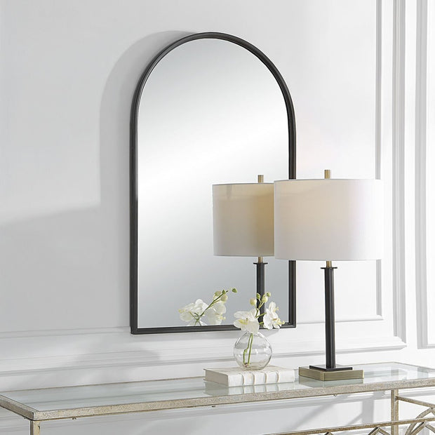 Casa Bella Living Simple Matte Black Arch Mirror
