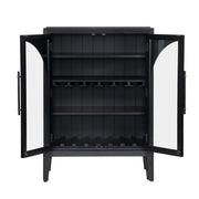 Crestview Collection Braxton Black Wine Cabinet