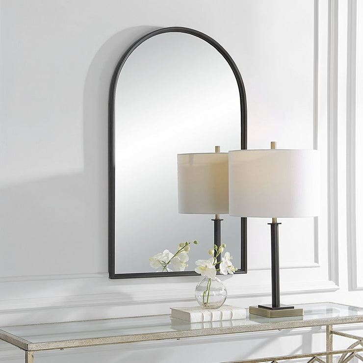 Casa Bella Living Simple Matte Black Arch Mirror