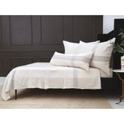 Pom Pom at Home Geneva Ivory and Taupe Plaid Big Pillow with Insert  ~ 28 x 36