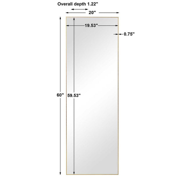 Casa Bella Living Thin Gold Framed Mirror