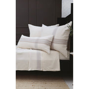 Pom Pom at Home Geneva Ivory and Taupe Plaid Big Pillow with Insert  ~ 28 x 36