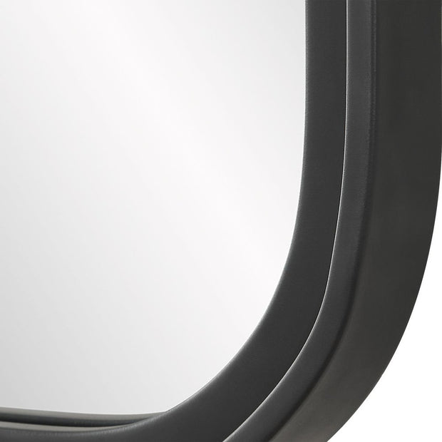 Casa Bella Living Rectangular Rounded Corners Bold Matte BlackMirror