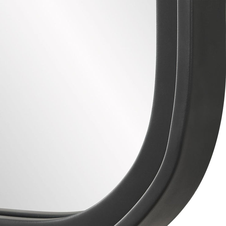 Casa Bella Living Rectangular Rounded Corners Bold Matte BlackMirror