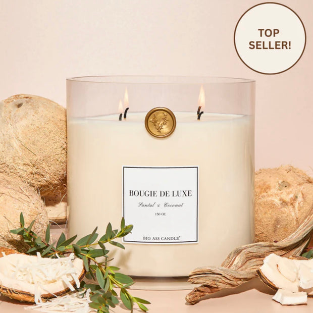 Big Ass Luxuries Santal & Coconut Baby Big Ass Candle ~ 150 oz. 300-500 Hours Burn Time