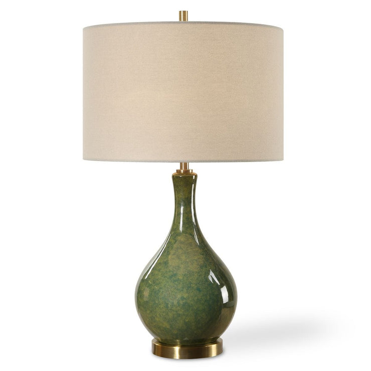 Casa Bella Living Distressed Emerald Green Glazed Ceramic Accent Lamp ~ LAST CHANCE SALE ~ LIMITED QUANTITY