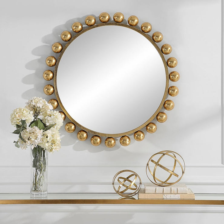 Casa Bella Living Hemisphere Rounded Rich Gold Mirror