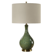 Casa Bella Living Distressed Emerald Green Glazed Ceramic Accent Lamp ~ LAST CHANCE SALE ~ LIMITED QUANTITY