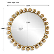 Casa Bella Living Hemisphere Rounded Rich Gold Mirror