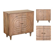 Crestview Collection Talladega Medium Brown Solid Wood Cabinet