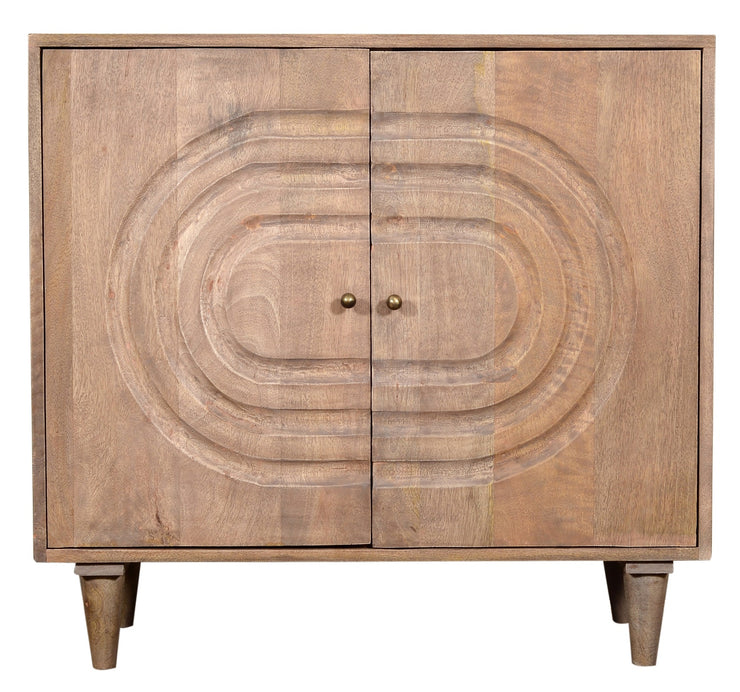 Crestview Collection Talladega Medium Brown Solid Wood Cabinet