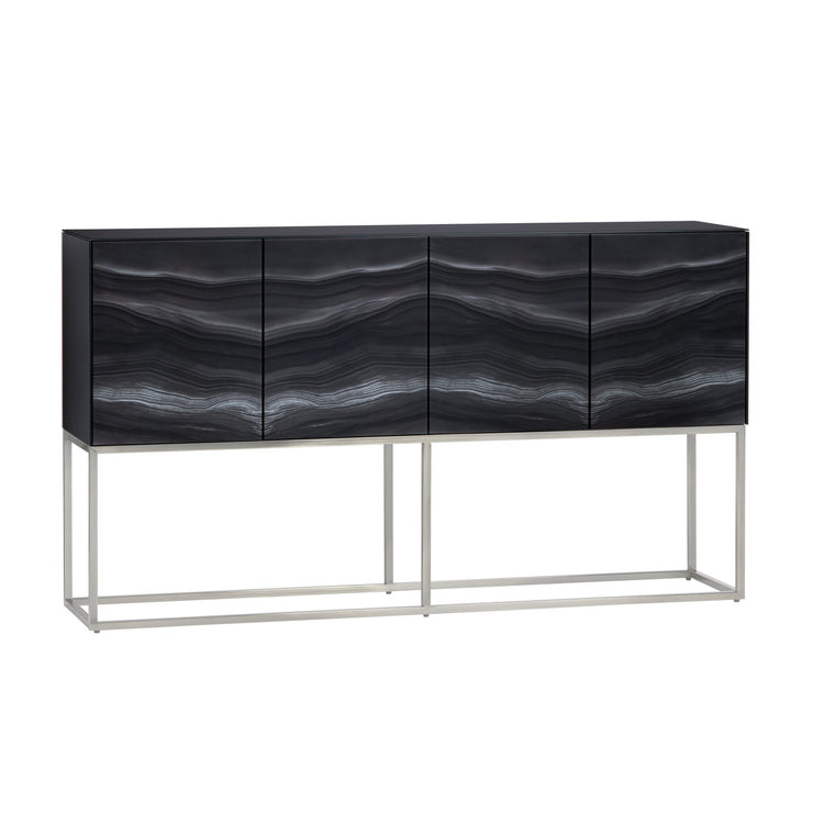 Crestview Collection Modern Marble 4 Door Cabinet
