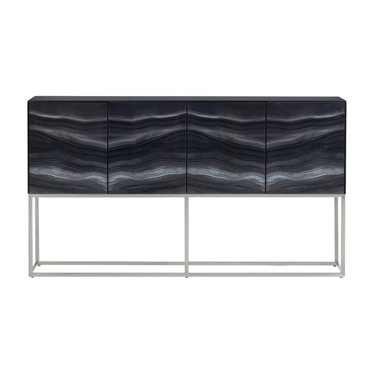 Crestview Collection Modern Marble 4 Door Cabinet