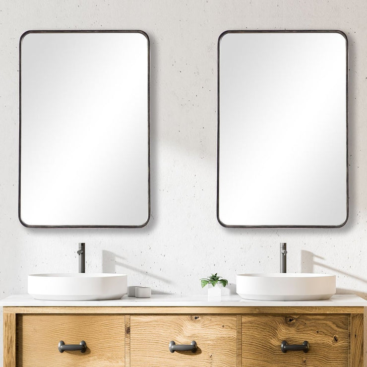 Casa Bella Living Rounded Corners Dark Bronze Mirror