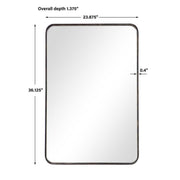 Casa Bella Living Rounded Corners Dark Bronze Mirror