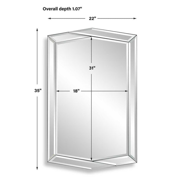 Casa Bella Living Modern Twist Diamond Mirror