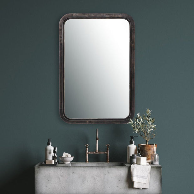 Casa Bella Living Rich Dark Bronze Metal Framed Mirror