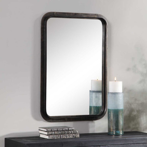 Casa Bella Living Rich Dark Bronze Metal Framed Mirror