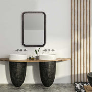 Casa Bella Living Rich Dark Bronze Metal Framed Mirror