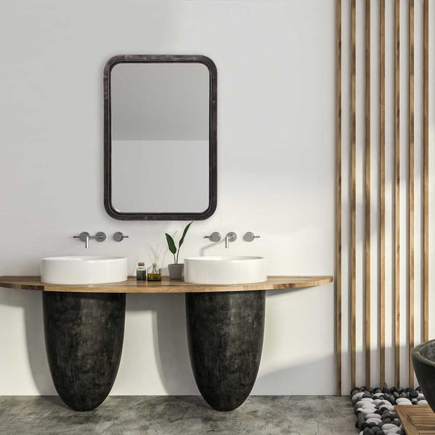 Casa Bella Living Rich Dark Bronze Metal Framed Mirror