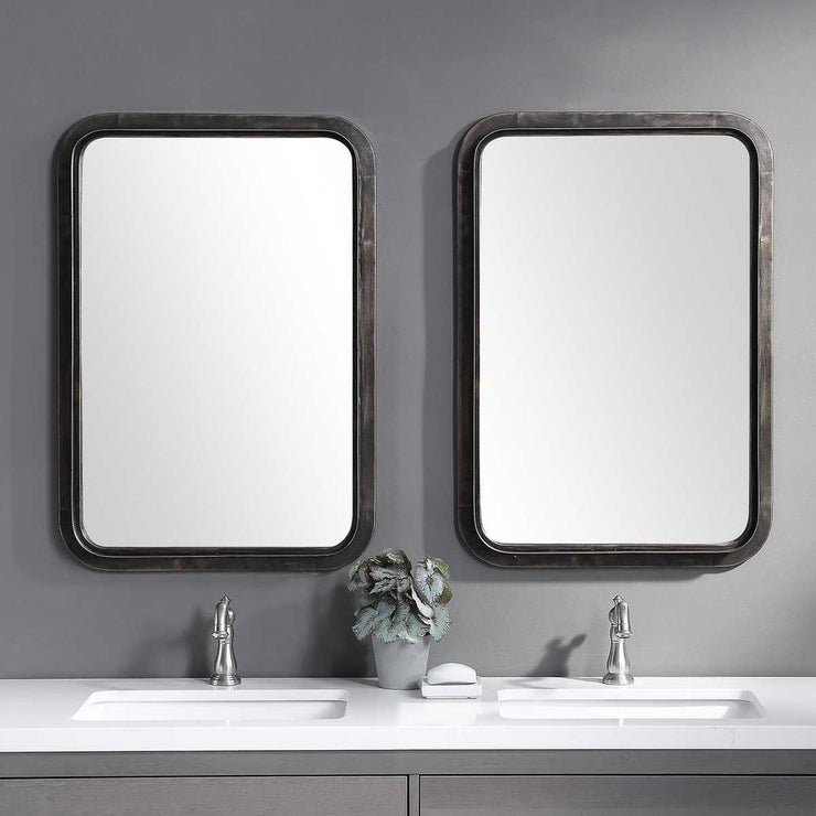 Casa Bella Living Rich Dark Bronze Metal Framed Mirror