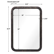 Casa Bella Living Rich Dark Bronze Metal Framed Mirror