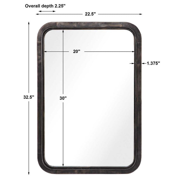 Casa Bella Living Rich Dark Bronze Metal Framed Mirror